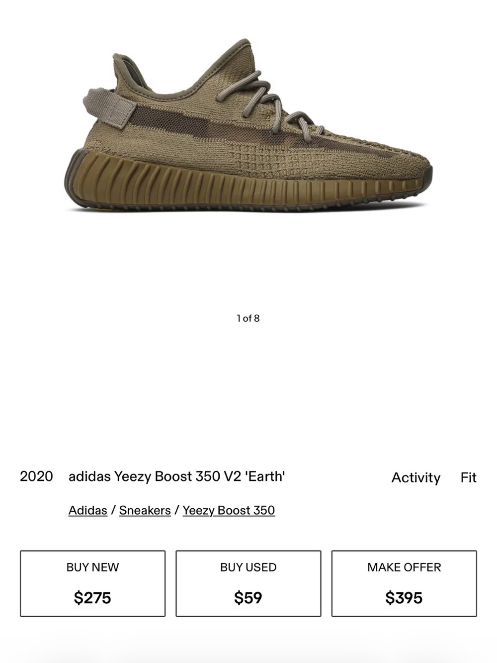 Yeezy Boost 350 V2 Earth Sneakers